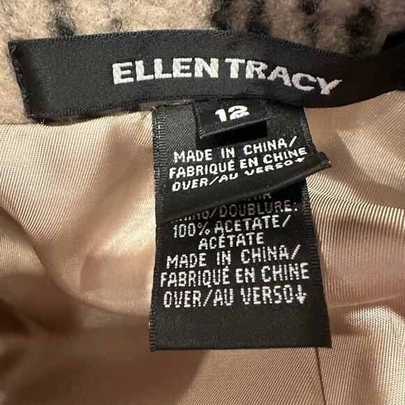 Ellen Tracy Wool Blend Plaid Coat sz 12 - Picture 12 of 14